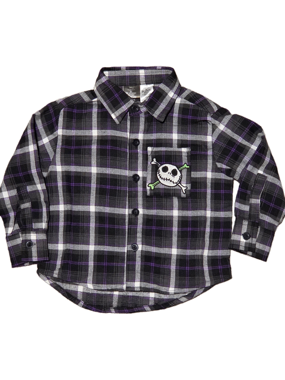 Nightmare Before Christmas - Pumpkin King Plaid Flannel Shirt - Picture 2 of 5